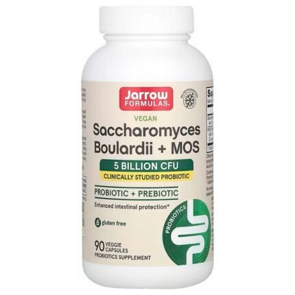 Jarrow Formulas, Vegan Saccharomyces Boulardii + MOS, 5 billion CFU, 90 vegetable capsules, Jarrow Formulas, Vegan Saccharomyces Boulardii + MOS, 5 миллиардов КОЕ