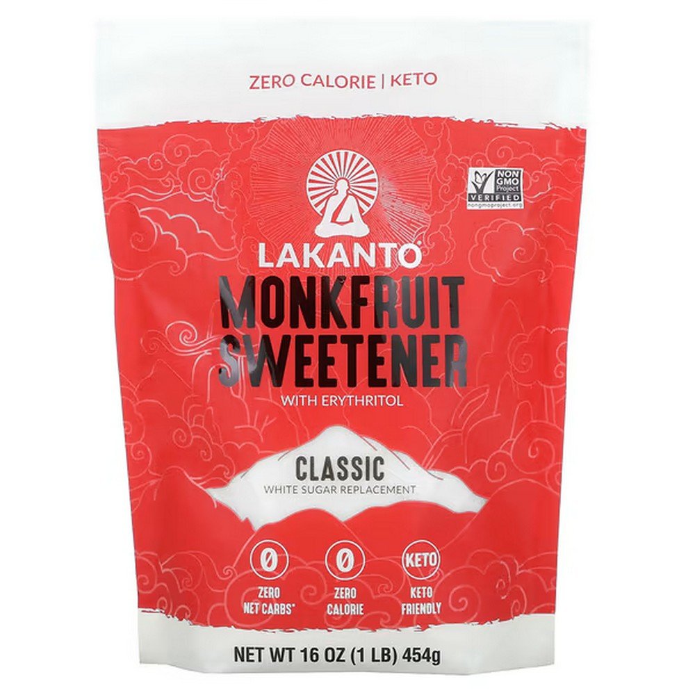 Lakanto, Monkfruit Sweetener with Erythritol, Classic, 454 g (16 oz.), Lakanto, Monkfruit Sweetener with Erythritol, Mönchsfrucht-Süßstoff mit Erythrit, Classic Lakanto, Monkfruit Sweetener with Erythritol, Classic, 454 g (16 oz.), Lakanto, Monkfruit Sweetener with Erythritol, Mönchsfrucht-Süßstoff mit Erythrit, Classic