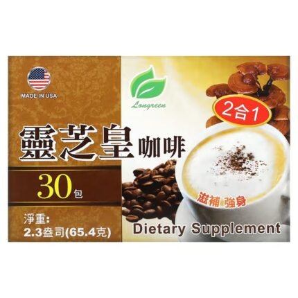 Longreen, 2 in 1 Reishi Coffee, 30 bags, 65.4 g (2.3 oz.) each, Longreen, 2 in 1 Reishi Coffee, 2-in-1-Reishi-Kaffee, 30 Beutel, je 65, 4 g (2