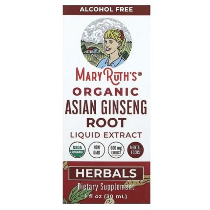 MaryRuth’s, Organic Asia Ginseng Root Liquid Extract, 30 ml (1 fl. oz.), MaryRuth’s, flüssiger Bio-Asiatischer-Ginseng-Wurzelextrakt