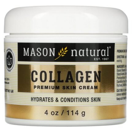 Mason Natural, Collagen Premium Skin Cream, Pear Scented, 4 oz (114 g), Mason Natural, Collagen Premium Skin Cream, Kollagen-Hautcreme mit Birnenduft