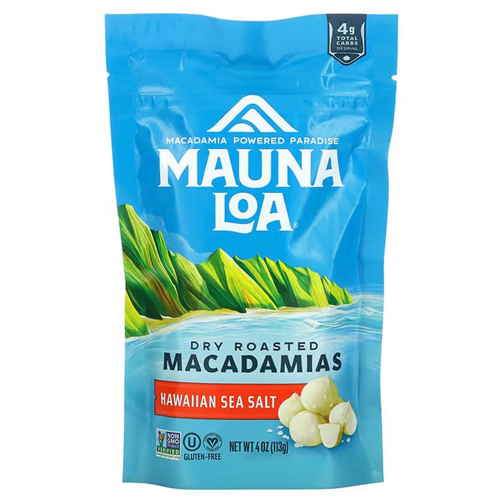 Mauna Loa, Dry Roasted Macadamias, Hawaiian Sea Salt, 4 oz (113 g), Mauna Loa, Dry Roasted Macadamias, Hawaiianisches Meersalz Mauna Loa, Dry Roasted Macadamias, Hawaiian Sea Salt, 4 oz (113 g), Mauna Loa, Dry Roasted Macadamias, Hawaiianisches Meersalz