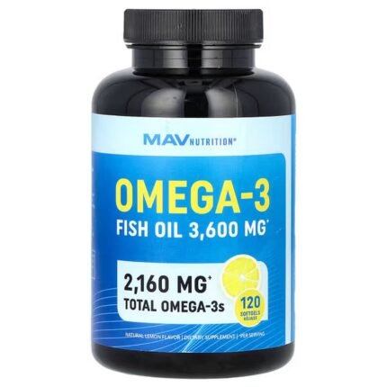 MAV Nutrition, Fish Oil, Premium Omega-3, Natural Lemon, 120 Softgels, MAV Nutrition, Fischöl, Premium-Omega-3, natürliche Zitrone