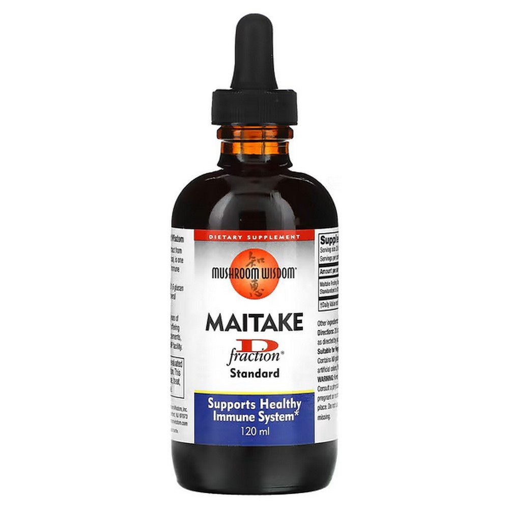 Mushroom Wisdom, Maitake, D-Fraction, Standard, 120 ml, Mushroom Wisdom, Pilz-Weisheit, Maitake, D-Fraktion, Stundard Mushroom Wisdom, Maitake, D-Fraction, Standard, 120 ml, Mushroom Wisdom, Pilz-Weisheit, Maitake, D-Fraktion, Stundard