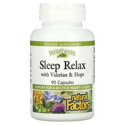 Natural Factors, Sleep Relax with Valerian & Hops, 90 capsules, Natural Factors, Sleep Relax mit Baldrian & Hopfen