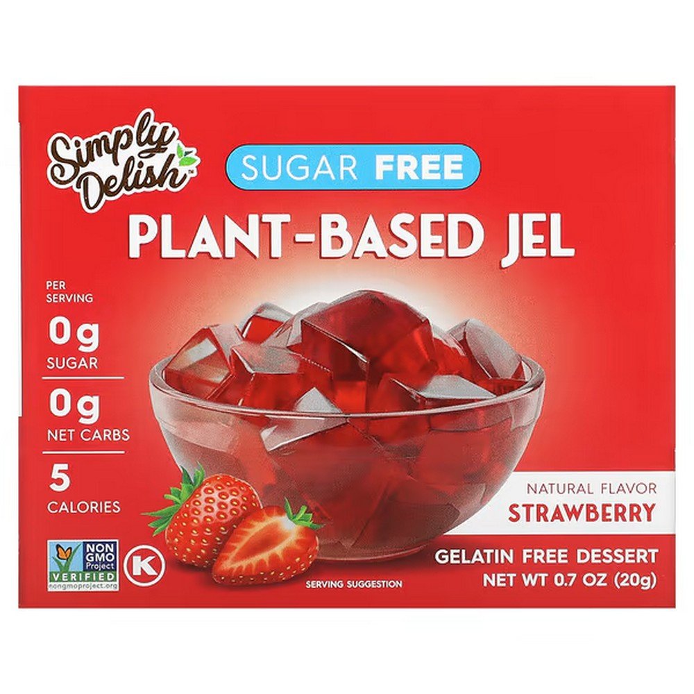 Natural Simply Delish, Natural Jel Dessert, Strawberry, 0.7 oz (20 g), Natural Simply Delish, Natural Jel Dessert, Erdbeere, 20 g (0 Natural Simply Delish, Natural Jel Dessert, Strawberry, 0.7 oz (20 g), Natural Simply Delish, Natural Jel Dessert, Erdbeere, 20 g (0