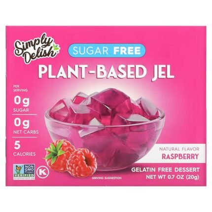 Natural Simply Delish, Plant-Based Jel, Raspberry, 20 g (0.7 oz.), Natural Simply Delish, Plant-Based Jel, Himbeere, 20 g (0