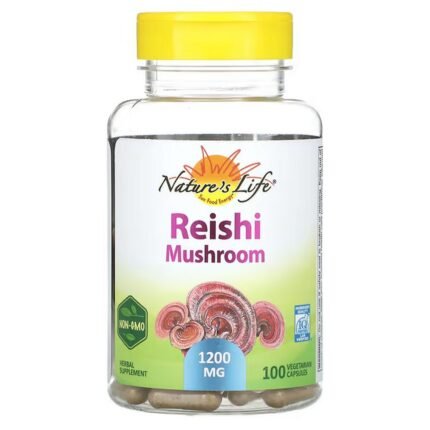 Nature’s Life, Reishi Mushroom, 1, 200 mg, 100 vegetable capsules (600 mg per capsule), Nature’s Life, Reishi Mushroom, Reishi-Pilz, 1.200 mg
