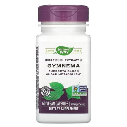 Nature’s Way, Gymnema, 500 mg, 60 vegan capsules, Nature’s Way, Джимнема, 500 мг