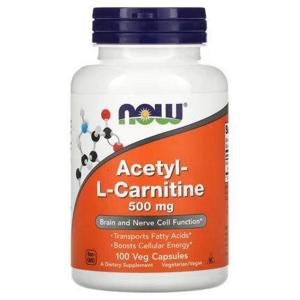 NOW Foods, Acetyl L-Carnitine, 500 mg, 100 Vegetarian Capsules, NOW Foods, Ацетил L-карнитин, 500 мг