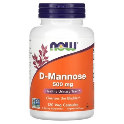 NOW Foods, D-Mannose, 500 mg, 120 Vegetable Capsules, NOW Foods, D-манноза, 500 мг
