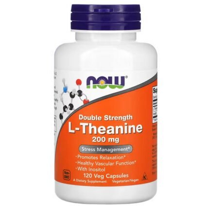 NOW Foods, Double Strength L-Theanine, Double Strength L-Theanine, 200 mg, 120 Vegetable Capsules, NOW Foods, L-Theanine двойной силы, L-теанин двойной силы, 200 мг