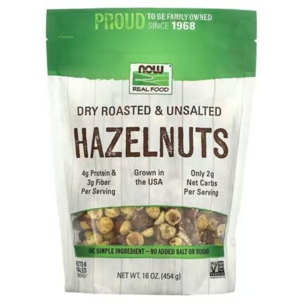 NOW Foods, Hazelnuts, Dry Roasted and Unsalted, 454 g (16 oz.), NOW Foods, Haselnüsse, trocken geröstet und ungesalzen