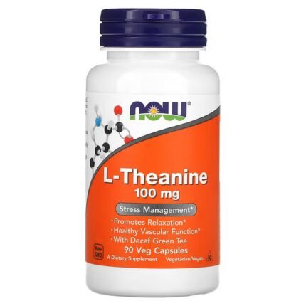 NOW Foods, L-Theanine, 100 mg, 90 Vegetarian Capsules, NOW Foods, L-теанин, 100 мг