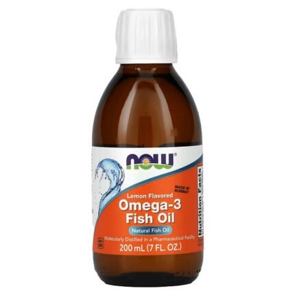 NOW Foods, Omega-3 Fish Oil, Lemon Flavor, 7 fl oz (200 ml), NOW Foods, Omega-3 Fisch Öl, Zitronen Geschmack