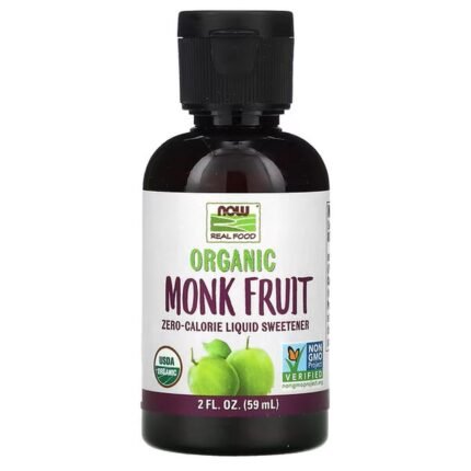 NOW Foods, Organic Monk Fruit, Liquid Sweetener, 2 fl oz. (59ml), NOW Foods, Organic Monk Fruit, flüssiger Süßstoff
