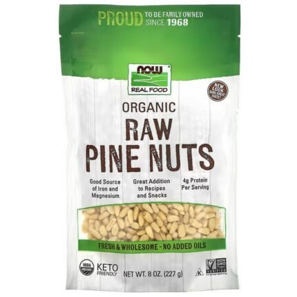 NOW Foods, Real Food, Organic, Pine Nuts, Raw, 8 oz (227 g), NOW Foods, Real Food, biologisch, Pinienkerne, roh