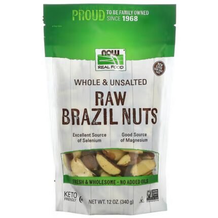 NOW Foods, Real Food, Raw Brazil Nuts, Raw Brazil Nuts, Unsalted, 12 oz (340 g), NOW Foods, Real Food, Raw Brazil Nuts, rohe Paranüsse, ungesalzen