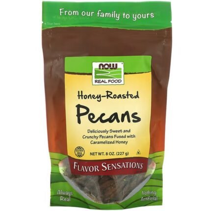 NOW Foods, Real Food, Roasted Pecans with Honey, 227g, NOW Foods, Real Food, geröstete Pekannüsse mit Honig