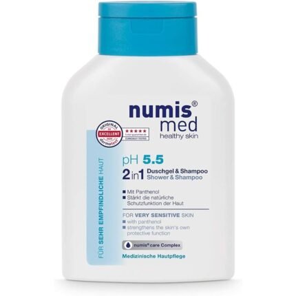 NUMIS MED SHAMPOO PH 5.5 – SOOTHING HAIR SHAMPOO FOR VERY SENSITIVE AND SENSITIVE SKIN 1 X 200 ML, NUMIS MED SHAMPOO PH 5