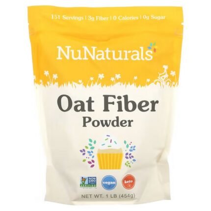 NuNaturals, Oat Fiber, 454 g (1 lb.), NuNaturals, Oat Fiber, Haferfaser