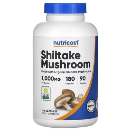 Nutricost, Shiitake Mushroom, 1, 000 mg, 180 capsules (500 mg per capsule), Nutricost, Shiitake Mushroom, Shiitake-Pilz, 1.000 mg