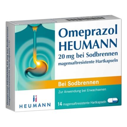 Omeprazole Heumann 20mg for heartburn (14 pcs)
