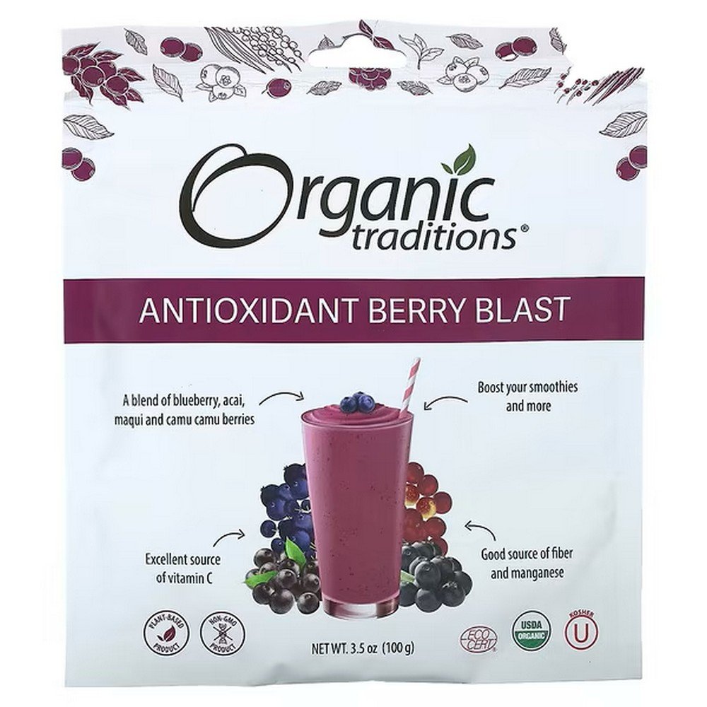 Organic Traditions, Antioxidant Berry Blast, 100 g (3.5 oz.), Organic Traditions, Antioxidans Berry Blast, 100 g (3 Organic Traditions, Antioxidant Berry Blast, 100 g (3.5 oz.), Organic Traditions, Antioxidans Berry Blast, 100 g (3