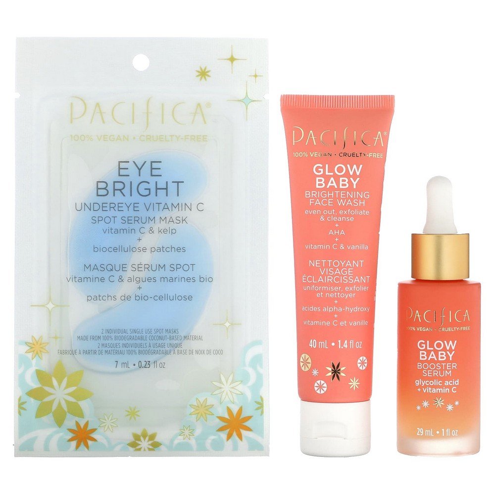 Pacifica, Glow Baby Skincare Kit, 3 Piece Set, Pacifica, Glow Baby-Hautpflegeset Pacifica, Glow Baby Skincare Kit, 3 Piece Set, Pacifica, Glow Baby-Hautpflegeset