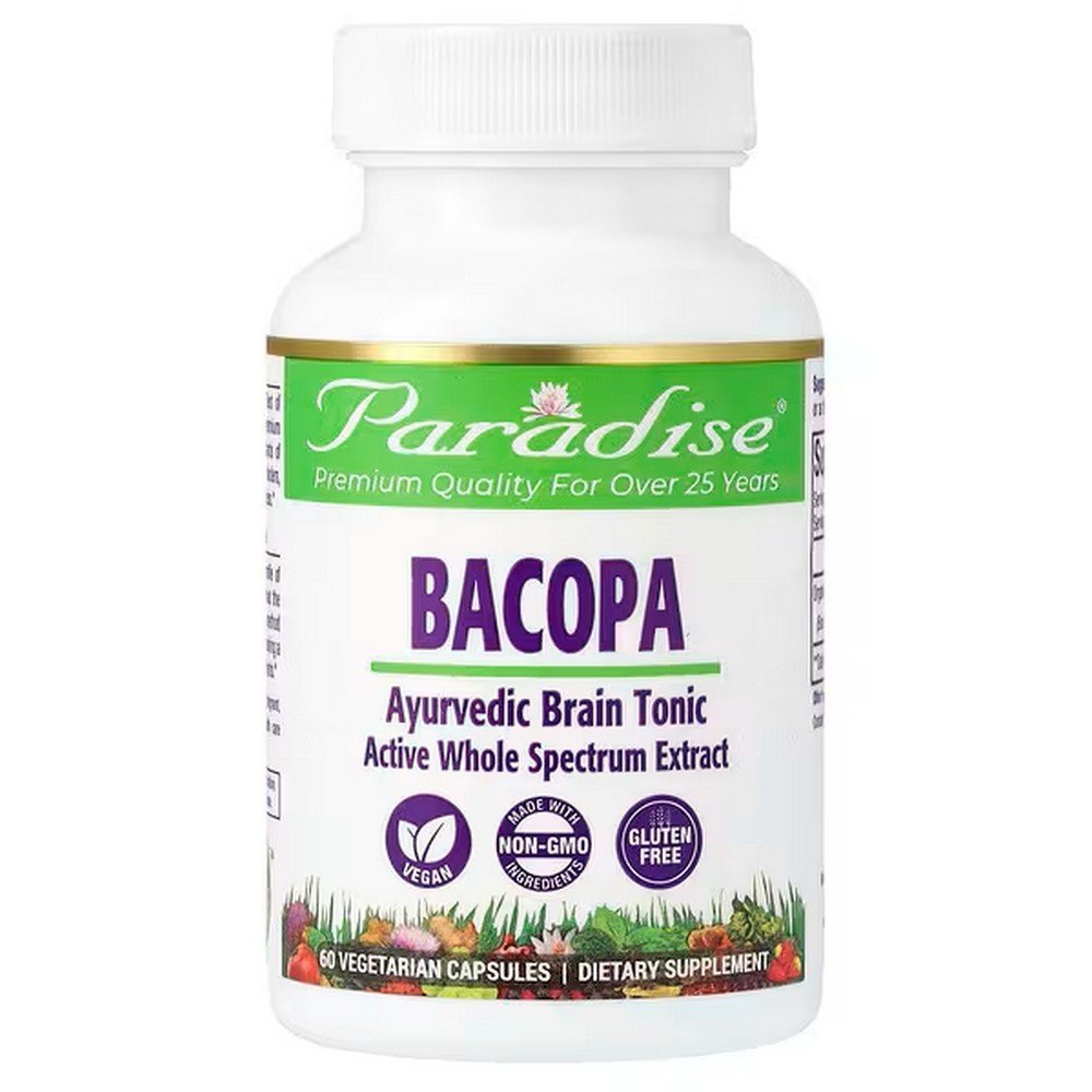 Paradise Herbs, Bacopa, 60 Vegetable Capsules, Paradise Herbs, Бакопа Paradise Herbs, Bacopa, 60 Vegetable Capsules, Paradise Herbs, Бакопа