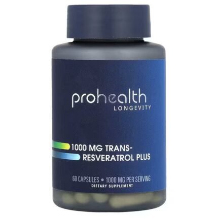 ProHealth Longevity, Trans-Resveratrol Plus, Trans-Resveratrol, 1, 000 mg, 60 capsules (500 mg per capsule), ProHealth Longevity, Транс-Ресвератрол Плюс, Транс-Ресвератрол, 1000 мг