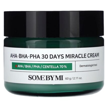 SOME BY MI, AHA. BHA. PHA 30 Days Miracle Cream, 2.11 oz (60 g), SOME BY MI, AHA. BHA. PHA 30 Days Miracle Cream, Gesichtscreme mit AHA, BHA und PHA, 60 g (2