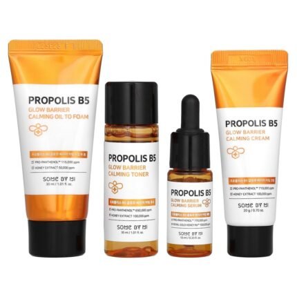 SOME BY MI, Propolis B5, Glow Barrier Calming Starter Kit, 4 Piece Kit, SOME BY MI, Propolis B5, Glow Barrier Calming Starter Kit
