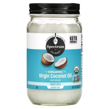 Spectrum Culinary, Organic Virgin Coconut Oil, Unrefined, 414 ml, Spectrum Culinary, Bio Virgin Kokos Öl, Unraffiniert