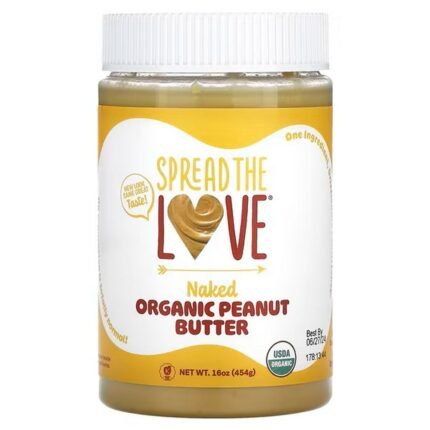 Spread The Love, Organic Peanut Butter, Naked, 454 g (16 oz.), Spread The Love, Organic Peanut Butter, Bio-Erdnussbutter, Naked