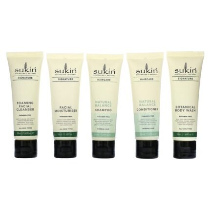 Sukin, Travel Pack, 5 Piece Set, 1.69 fl oz (50 ml) Each, Sukin, Travel Pack, 5-teiliges Set, je 50 ml (1