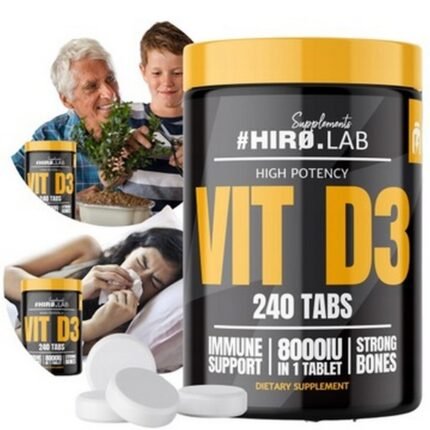 HIRO.LAB, Vitamin D3 8000IU – 240tabs